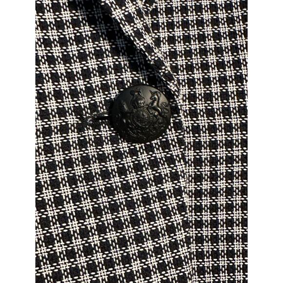 Veronica Beard Sz 8 Dickey Blazer‎ Black/White Gingham Houndstooth Quiet Luxury - Picture 10 of 14